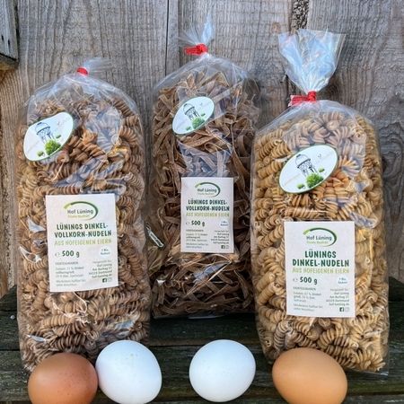 Nudeln aus Dinkel und Dinkelvollkorngrieß