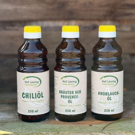 Spezial Öle - Chiliöl, Knoblauchöl und Kräuter der Provence Öl
